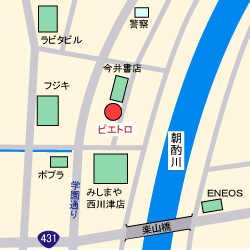 洋麺屋ピエトロ松江店の地図