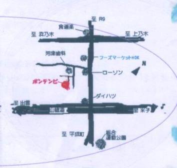 カフェヴィアボンテンピの地図