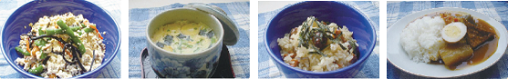 「簡単コンビニレシピ」白和え、茶碗蒸し、炊き込みご飯、おでんカレーの画像