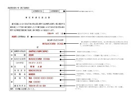 責任者講習届出書記載例