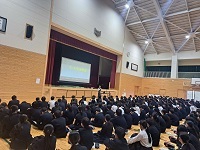 出雲市立第三中学校でのネット安全教室の様子１