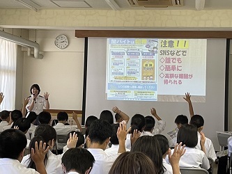 多伎中学校での様子１