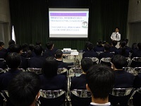 出雲北陵中学校でのネット安全教室の様子２