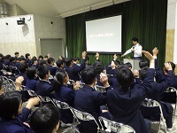 出雲北陵中学校でのネット安全教室の様子３