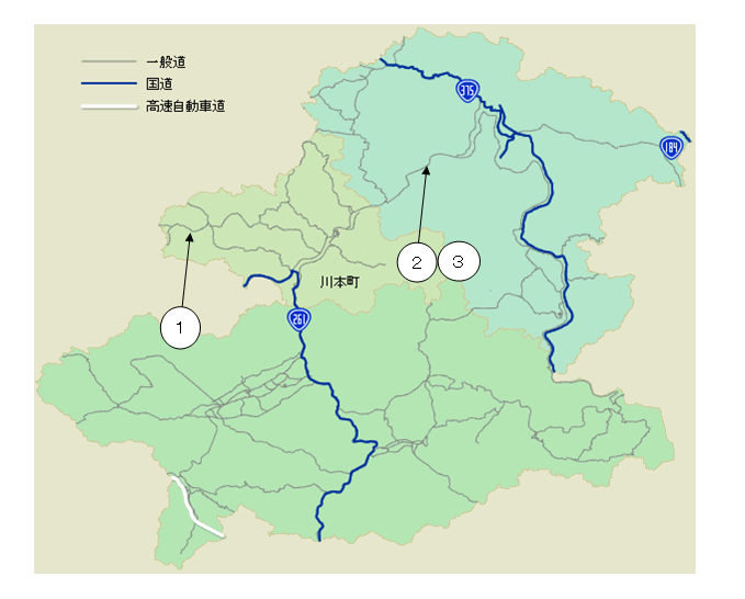 川本署事故マップ