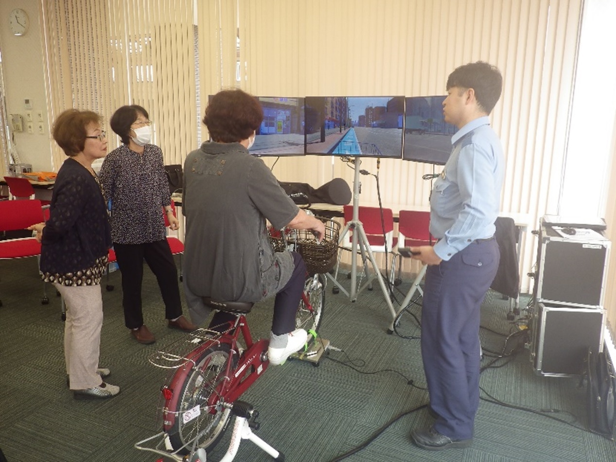 自転車シミュレーター体験