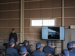 救出活動に従事した警察官の体験発表