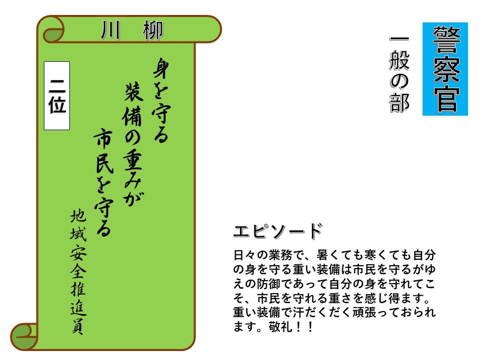 警察官の部一般2位