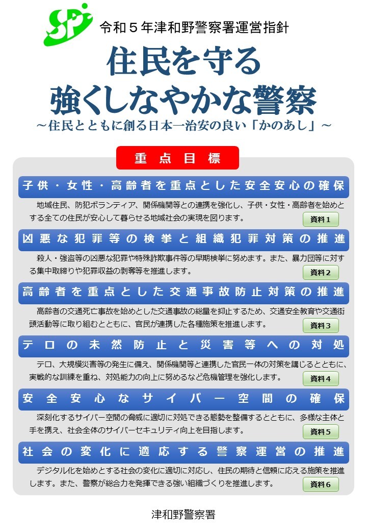 津和野警察署運営指針
