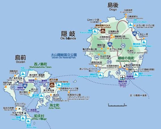 隠岐観光図